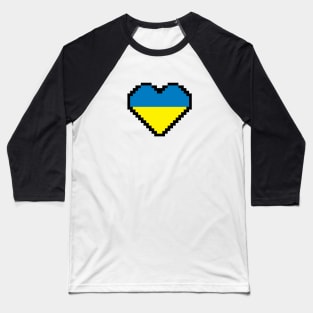 Ukraine Flag Pixel Art, Ukranian Flag  pixel art Baseball T-Shirt